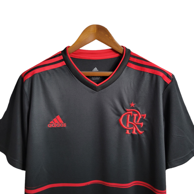 Camisa Flamengo II 20/21 Torcedor Masculina - Preto com detalhes em vermelho
