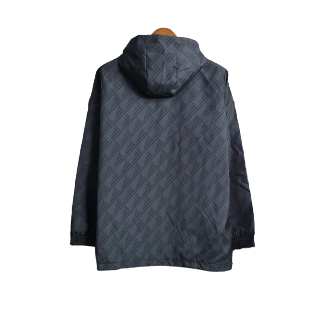 Jaqueta Corta-Vento Flamengo 23/24 Masculina Adidas -Preta com detalhes em vermelho