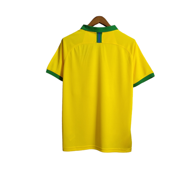 Camisa Seleção Brasileira I 19/20 Torcedor Masculina -Amarela com a Gola Verde