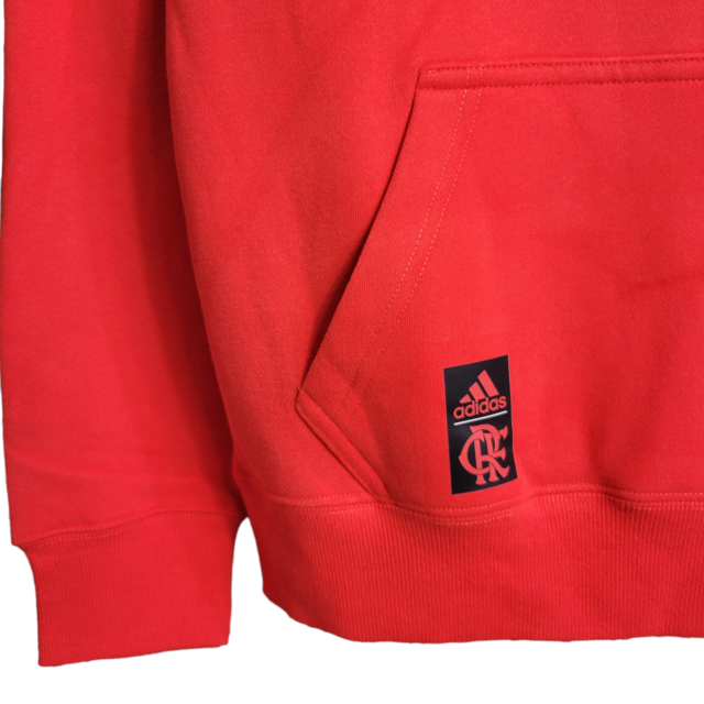 Jaqueta Corta-Vento Flamengo 23/24 Masculina Adidas - Vermelho com simbolo em branco