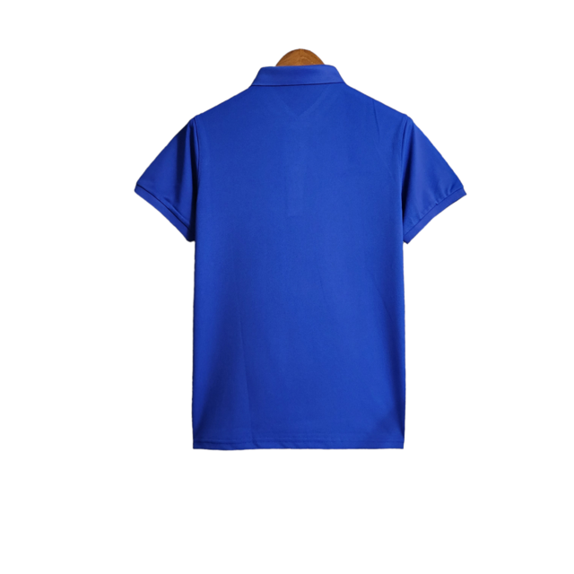Camisa Flamengo Polo Edição Especial Conmebol 23/24 Torcedor Masculina - Azul com detalhes em branco