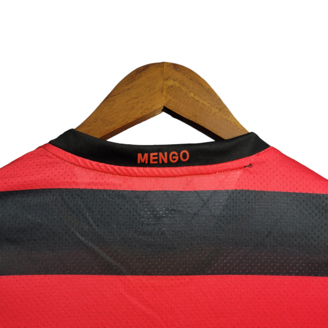 Camisa Flamengo I Retrô 08/09 Torcedor Masculina - Vermelha com detalhes em Preto e amarelo