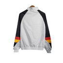 Jaqueta Corta-Vento Flamengo 23/24 Masculina Adidas - Branco com manga preta e com detalhes em vermelho e amarelo