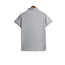 Camisa Flamengo Polo Edição Especial Conmebol 23/24 Torcedor Masculina -Cinza com detalhes em vermelho