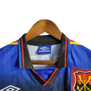 Camisa Flamengo II Retrô 1995 Torcedor Masculino - Azul com listras em amarelo preto e vermelho