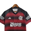 Camisa Flamengo I 23/24 Torcedor Masculina - Vermelho e preto tradicional