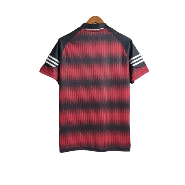 Camisa Flamengo I 23/24 Torcedor Masculina - Vermelho e preto tradicional