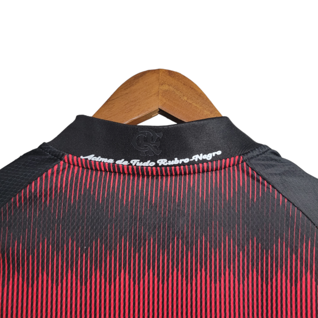 Camisa Flamengo I 23/24 Torcedor Masculina - Vermelho e preto tradicional