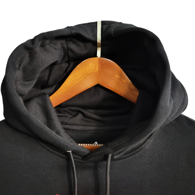 Jaqueta Corta-Vento Flamengo 23/24 Masculina Adidas - Preto com detalhes em vermelho