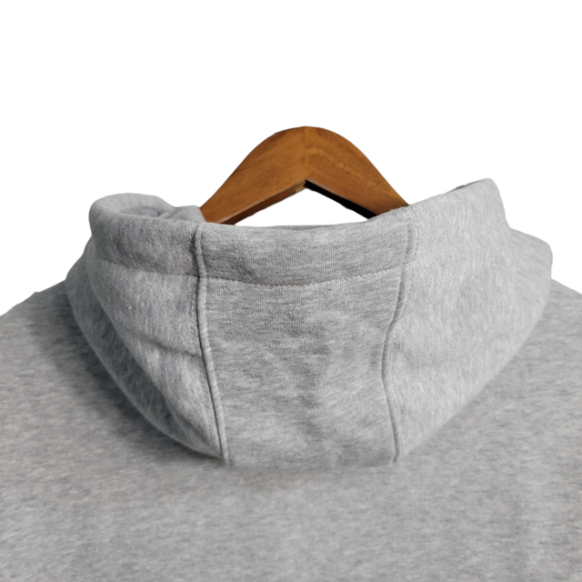 Jaqueta Corta-Vento Flamengo 23/24 Masculina Adidas - Cinza com detalhes em vermelho