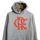 Jaqueta Corta-Vento Flamengo 23/24 Masculina Adidas - Cinza com detalhes em vermelho