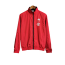 Jaqueta Corta-Vento Flamengo 23/24 Masculina Adidas - Preta com detalhes em vermelho e branco