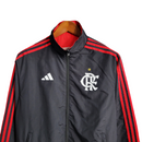 Jaqueta Corta-Vento Flamengo 23/24 Masculina Adidas - Preta com detalhes em vermelho e branco