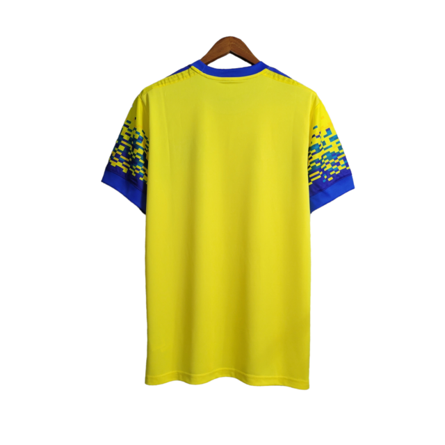 Camisa Flamengo II Retrô 1993 Torcedor Masculina - Amarela com detalhes em azul