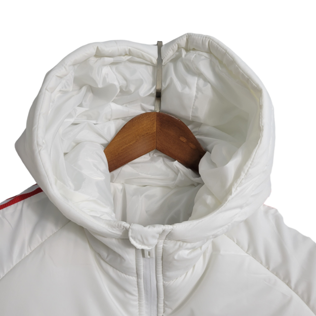 Jaqueta Corta-Vento Flamengo II 17/18 Masculina Adidas - Branca com detalhes em preto e vermelho