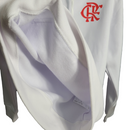 Jaqueta Corta-Vento Flamengo 23/24 Masculina Adidas - Branco com detalhes em vermelho