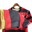 Camisa Retrô Flamengo I 2009 manga longa - Nike Masculina - Vermelha e preta com detalhes em branco e dourado