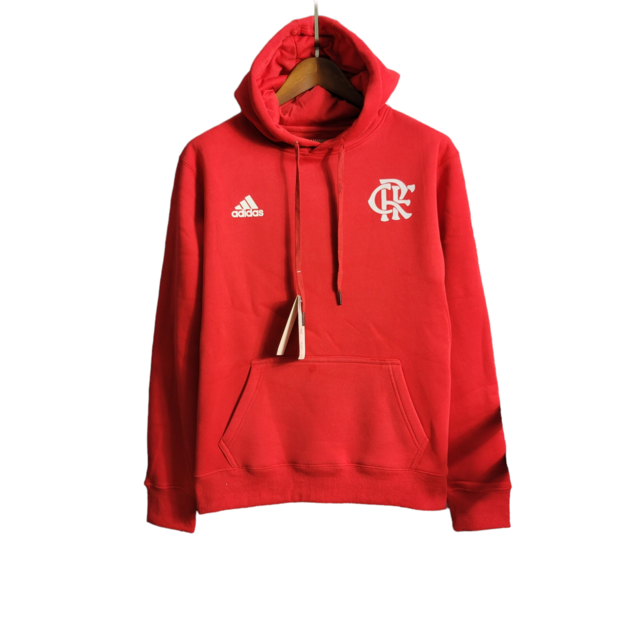 Jaqueta Corta-Vento Flamengo 23/24 Masculina Adidas - Vermelha com detalhes em branco