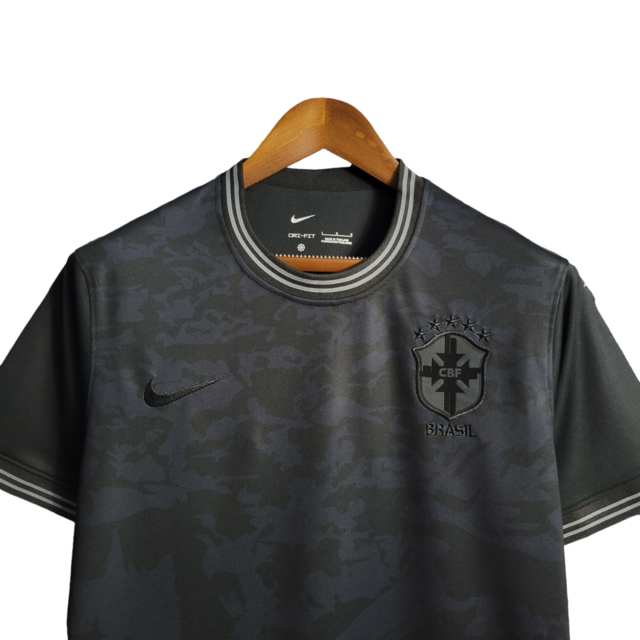 Camisa Seleção Brasileira Edição Especial 22/23 Nike Torcedor Masculina - Preta com detalhes em branco