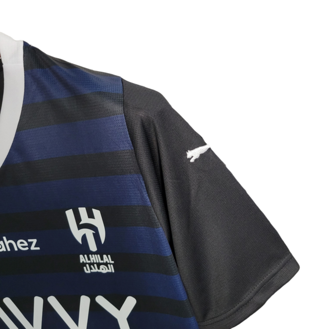 Camisa Al-Hilal III 23/24 - Torcedor Puma Masculina - Azul com detalhes em preto e branco