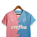 Camisa Palmeiras Edição Comemorativa - Torcedor Puma Masculina - Rosa e azul com detalhes em branco