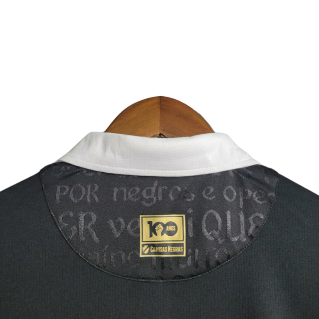 Camisa Vasco da Gama II 23/24 -  Kappa Feminina - Preta com detalhes em dourado