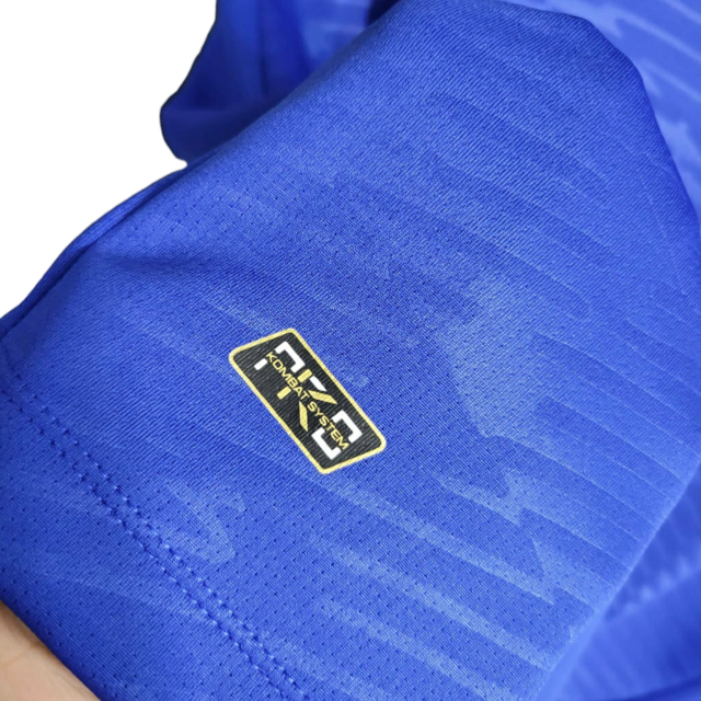 Camisa Vasco da Gama Goleiro 23/24 - Torcedor Kappa Masculina - Azul com detalhes preto e branco