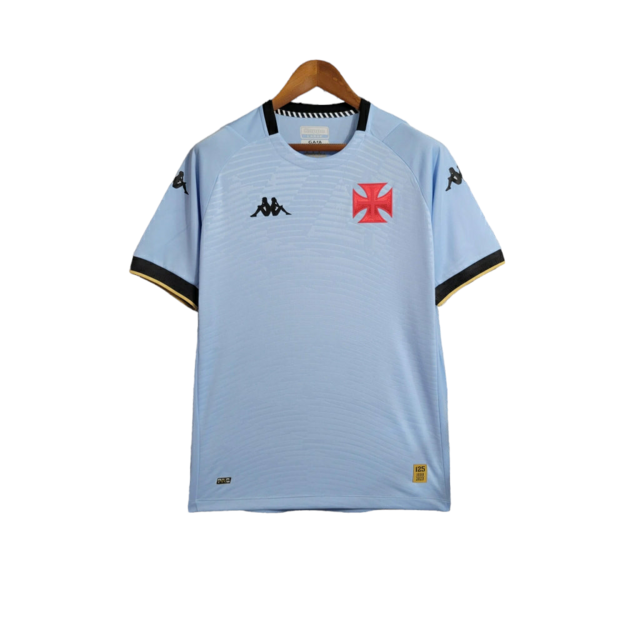 Camisa Vasco da Gama Goleiro 23/24 - Torcedor Kappa Masculina - Azul com detalhes preto e dourado
