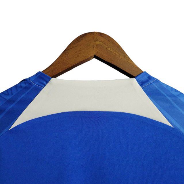 Camisa França Treino 22/23 - Torcedor Nike Masculina -Azul com detalhes em branco e dourado