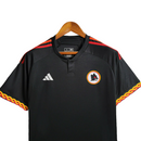 Camisa Roma III 23/24 - Torcedor Adidas Masculina - Preta com detalhes em vermelho e amarelo