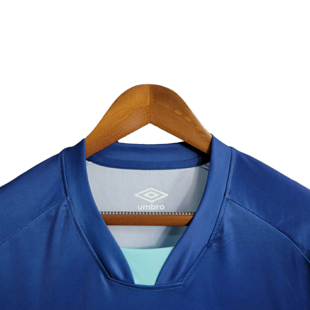 Camisa West Ham III 23/24 - Torcedor Umbro Masculina - Azul com detalhes em Verde