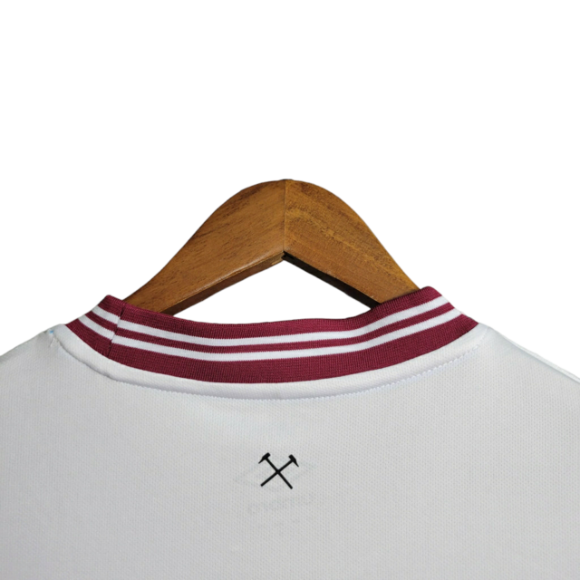 Camisa West Ham II 23/24 - Torcedor Umbro Masculina -Branca com detalhes vinho e preto