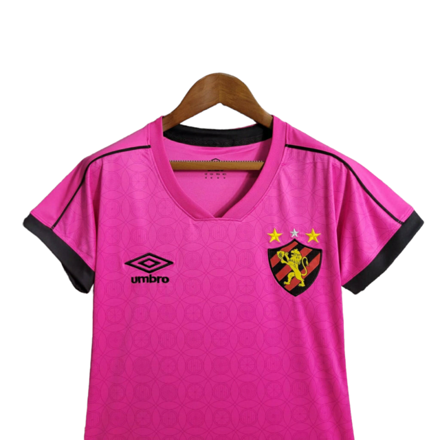 Camisa Sport Edição especial outubro rosa 23/24 - Feminina Umbro - Rosa com detalhes preto