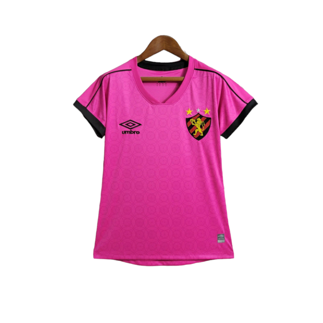 Camisa Sport Edição especial outubro rosa 23/24 - Feminina Umbro - Rosa com detalhes preto