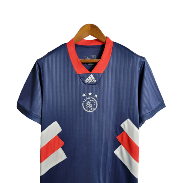 Camisa Ajax Edição Especial 23/24 - Torcedor Adidas Masculina - Azul com detalhes em branco e vermelho