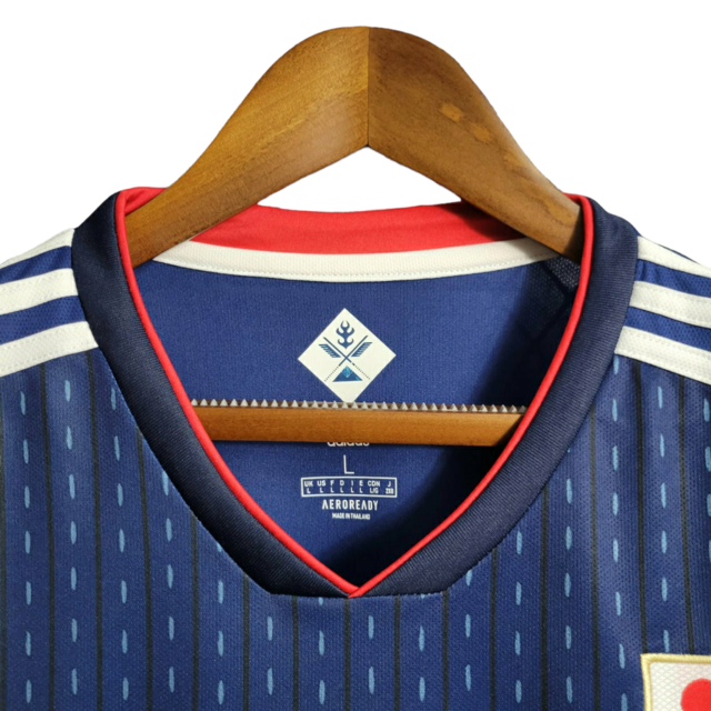 Camisa Seleção Japão I 18/19 - Torcedor Adidas Masculina - Azul com detalhes em branco