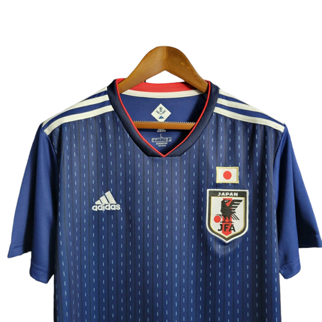 Camisa Seleção Japão I 18/19 - Torcedor Adidas Masculina - Azul com detalhes em branco