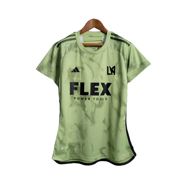 Camisa Los Angeles FC 23/24 -  Adidas Feminina - Verde com detalhes em preto e branco