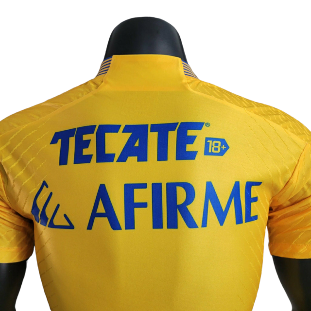 Camisa Tigres do México I 23/24 - Jogador Adidas Masculina - Amarelo com detalhes em azul