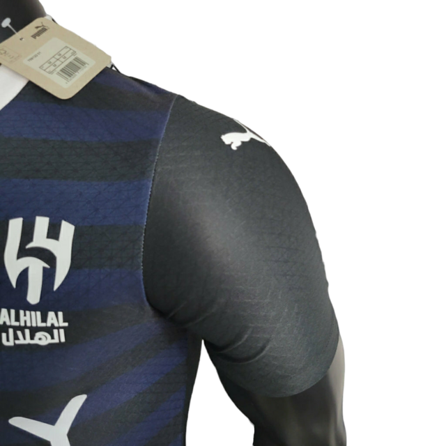 Camisa Al-Hilal III 23/24 - Jogador Puma Masculina - Azul com detalhes em preto e branco