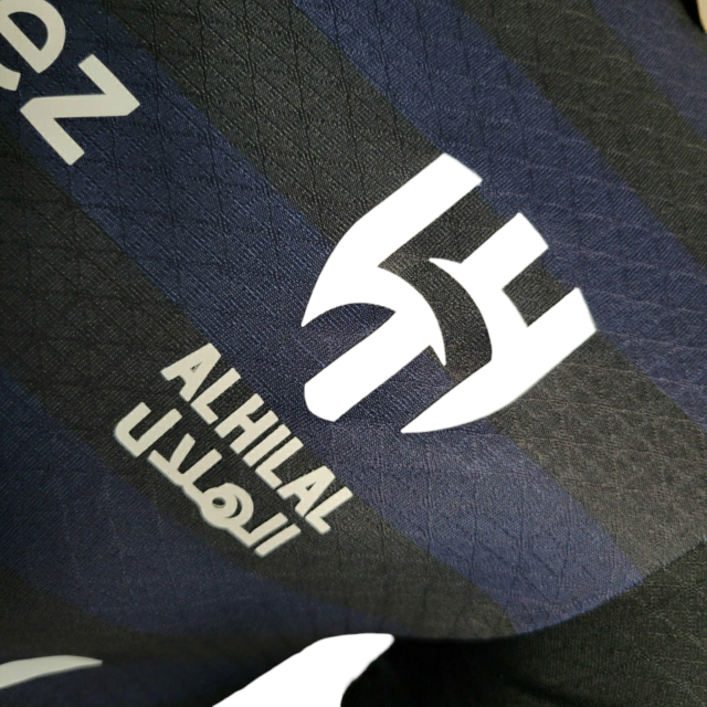 Camisa Al-Hilal III 23/24 - Jogador Puma Masculina - Azul com detalhes em preto e branco