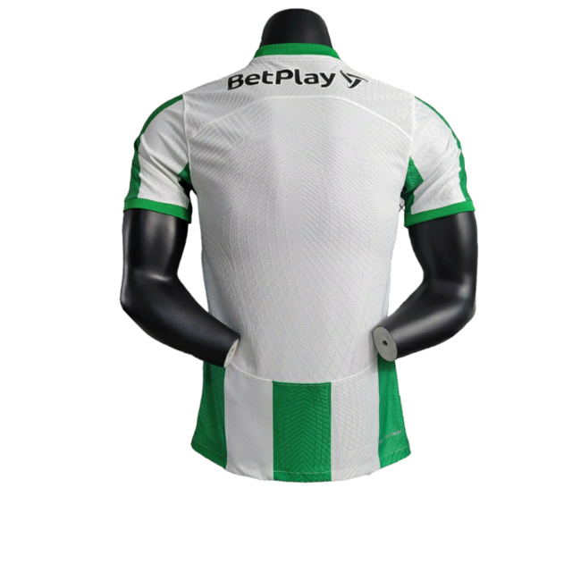 Camisa Atlético Nacional I 23/24 - Jogador Nike Masculina - Branco com verde em detalhes em preto