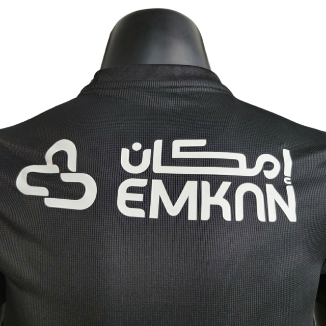 Camisa Al-Ittihad I 23/24 - Jogador Nike Masculina - Preta com detalhes amarela e branco