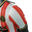 Camisa Sheffield United I Sheffield United - Jogador Errea Masculina - Branca com detalhes em vermelho e preto