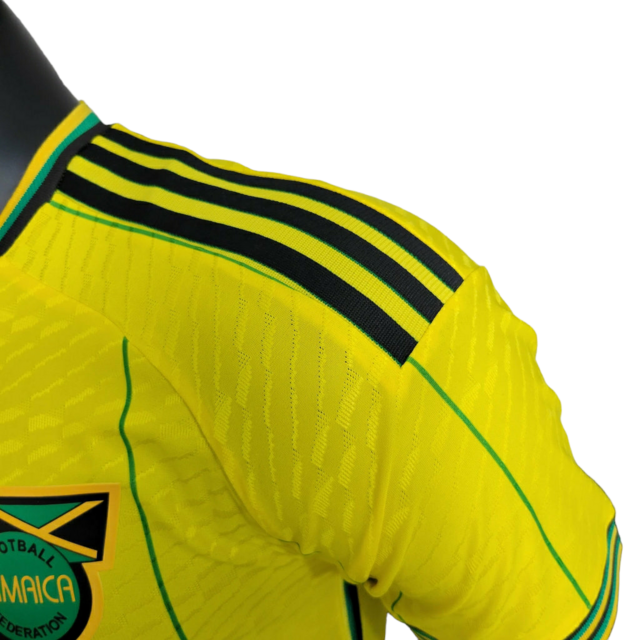 Camisa Jamaica I 23/24 - Jogador Adidas Masculina - Amarela com detalhes verde e preto