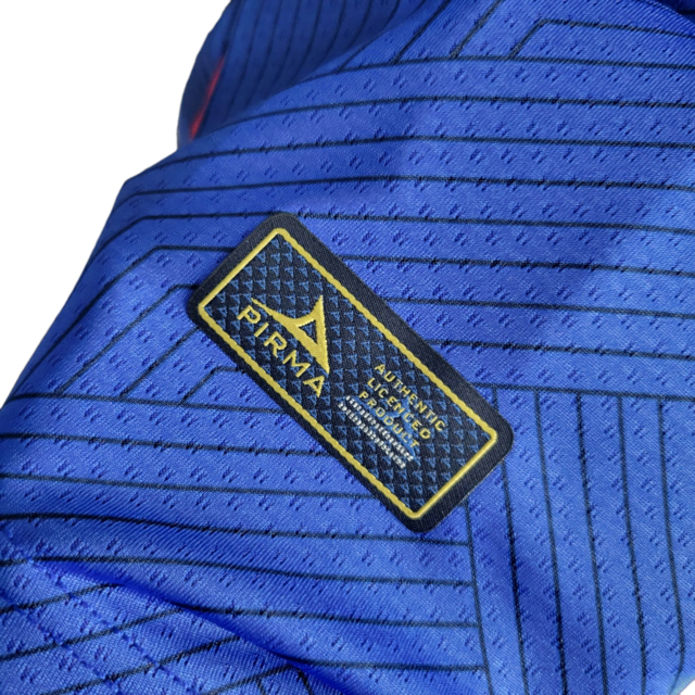 Camisa Cruz Azul do México I 23/24 - Jogador Pirma Masculina - Azul com detalhes em vermelho