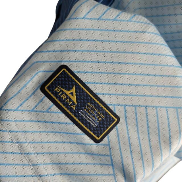 Camisa Cruz Azul do México II 23/24 - Jogador Pirma Masculina - Azul com detalhes em vermelho