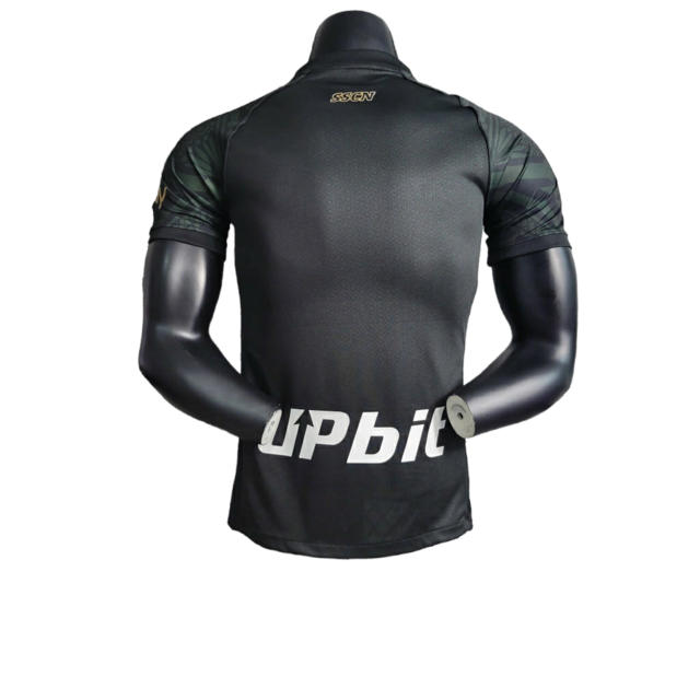 Camisa Napoli III 23/24 - Jogador EA7 Masculina - Preta com detalhes em verde