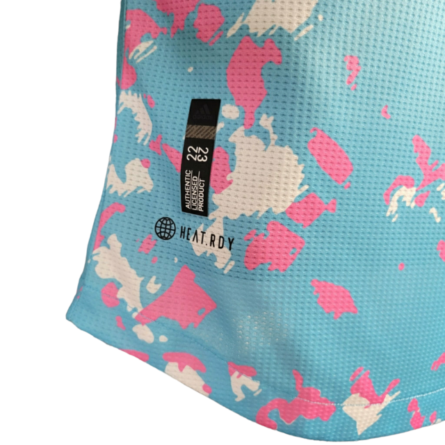 Camisa Inter Miami Treino 23/24 - Jogador Adidas Masculina - Azul com detalhes branco e rosa