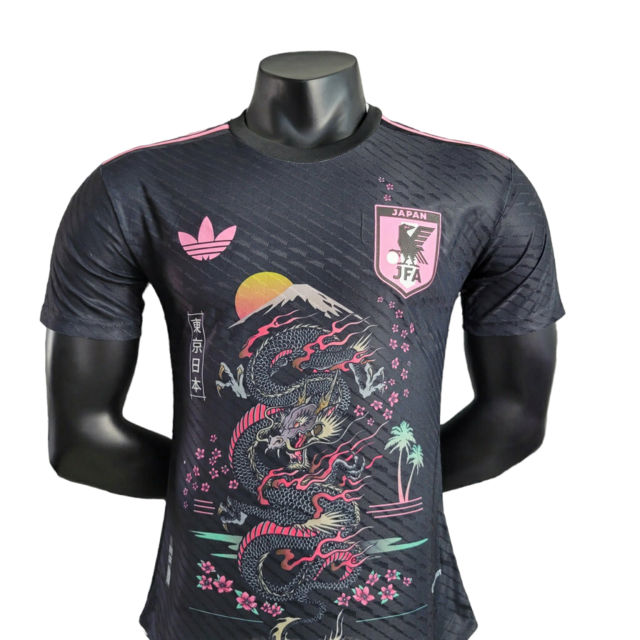 Camisa Japão Edição Especial 23/24 - Jogador Adidas Masculina - Preta com detalhes em branco e rosa